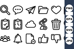 Minimal Outline Icon Collection for Web Design Product Image 1