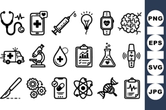 Medical Icon Svg Clipart Bundle For Healthcare Design Product Image 1