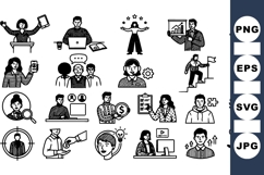 Business Team People Icon Vector Set for Projects Product Image 1