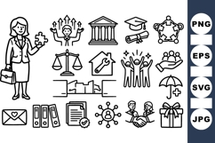 Business Success Icon Bundle for Corporate Designs Product Image 1