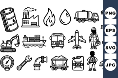Industrial Machinery Vector Icon Set For Construction And Product Image 1