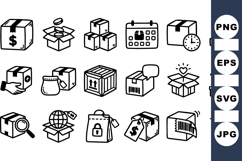 Hand Drawn Shipping Icon Vector Bundle For Business Use Product Image 1