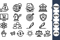 Business Finance Icon Vector Set For Marketing Product Image 1