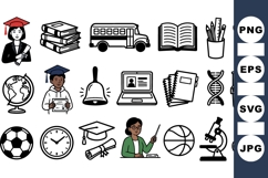 Educational School Icon Bundle for Learning Projects Product Image 1