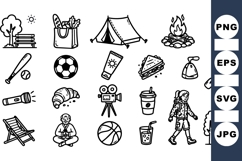 Outdoor Camping SVG Clipart Bundle for Adventure Crafts Product Image 1