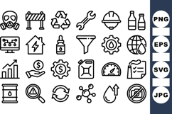 Industrial Technology Icon Vector Set For Engineering Product Image 1