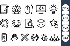 Minimalist Technology Icon Vector Set for UI Design Product Image 1