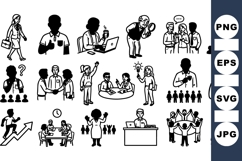 Professional Business People Silhouette Vector Set Product Image 1
