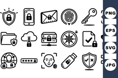 Cyber Security Vector Icon Bundle for Tech Projects Product Image 1