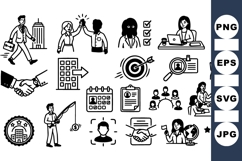 Business Teamwork Icon Set For Office Projects Product Image 1