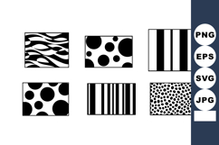 Abstract black and white geometric pattern collection with s Product Image 1