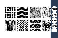 Abstract black and white seamless pattern set with geometric Product Image 1