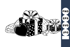Monochrome Romantic Polka Dot Gift Boxes Product Image 1
