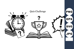 Minimalist Quiz Challenge Line Art Icons Product Image 1