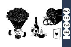 Minimalist Romantic Anniversary Vector Set Product Image 1