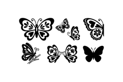 Hand Drawn Butterfly Clipart For Invitations And Crafts Product Image 2