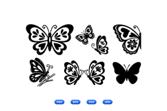 Hand Drawn Butterfly Clipart For Invitations And Crafts Product Image 1