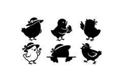 Hand Drawn Easter Chick Clipart For Invitations Product Image 2
