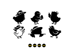 Hand Drawn Easter Chick Clipart For Invitations Product Image 3