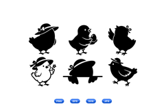 Hand Drawn Easter Chick Clipart For Invitations Product Image 1