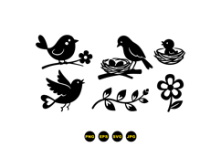 Hand Drawn Bird And Nest Clipart For Crafts Product Image 3