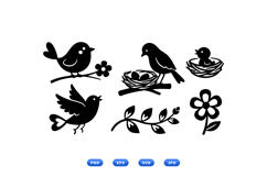 Hand Drawn Bird And Nest Clipart For Crafts Product Image 2