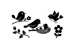 Cute Bird And Nest Clipart For Crafts Product Image 3