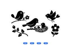 Cute Bird And Nest Clipart For Crafts Product Image 2