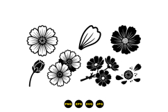 Hand Drawn Floral Clipart For Wedding Invitations Product Image 3