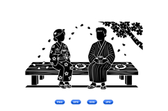 Japanese Cherry Blossom SVG For Invitations Product Image 1