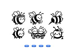 Hand Drawn Bee Clipart For Kids Crafts Product Image 2