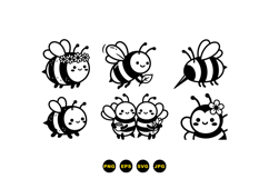 Hand Drawn Bee Clipart For Kids Crafts Product Image 3