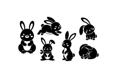 Cute Bunny SVG Clipart For Easter Crafts Product Image 1