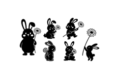 Hand Drawn Bunny Floral Illustration Product Image 3
