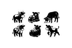 Hand Drawn Cow SVG For Nursery Decor Product Image 2