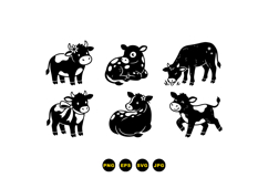 Hand Drawn Cow SVG For Nursery Decor Product Image 3