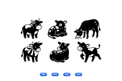 Hand Drawn Cow SVG For Nursery Decor Product Image 1