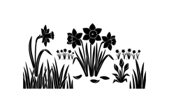 Daffodil Floral SVG For Spring Crafts Product Image 1