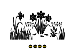 Daffodil Floral SVG For Spring Crafts Product Image 3