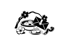 Hand Drawn Dumpling And Floral Clipart For Crafts Product Image 1