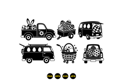 Easter Vehicle SVG For Crafts Product Image 3
