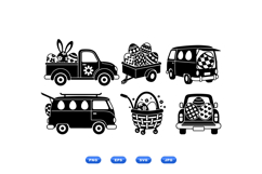 Easter Vehicle SVG For Crafts Product Image 2
