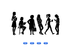 Women Silhouette Vector For Crafts Product Image 1