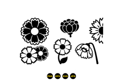 Hand Drawn Daisy SVG Clipart Files For Crafts Product Image 3