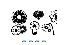 Hand Drawn Daisy SVG Clipart Files For Crafts Product Image 2