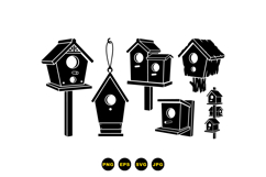 Hand Drawn Birdhouse SVG For Crafts Product Image 3