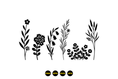 Hand Drawn Wildflower SVG For Invitations Product Image 3