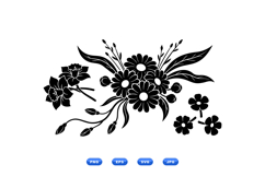 Hand Drawn Floral SVG Clipart For Invitations Product Image 2