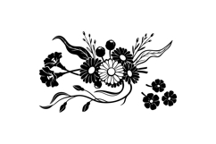 Hand Drawn Daisy And Wildflower For Crafts Product Image 1