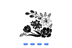 Hand Drawn Floral SVG For Invitations Product Image 2